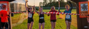 Females winners crossing line 2021